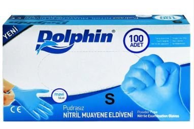 DOLPHİN NİTRİL MAVİ ELDİVEN 100'LÜ (SMALL)