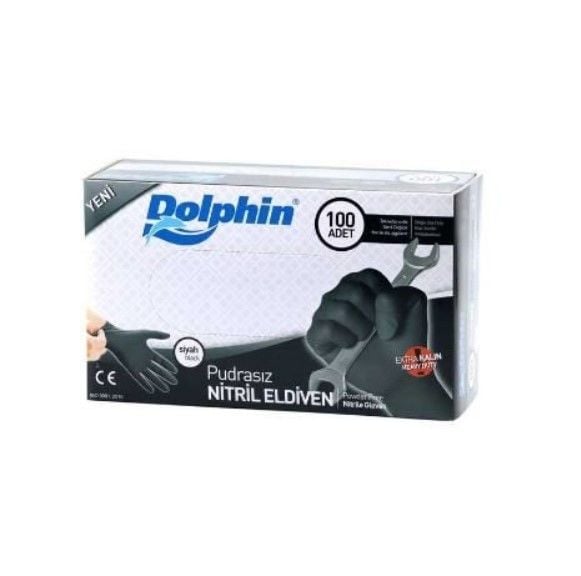 Dolphin Extra Kalın Pudrasız Nitril Eldiven XLarge 100 * 10 Paket