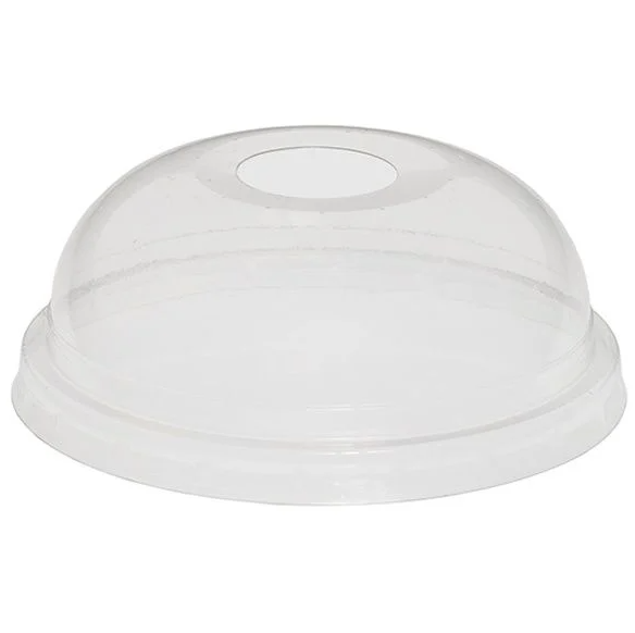 YUVARLAK DELİKLİ BOMBE KAPAK 12 - 14 OZ PLASTİK BARDAK UYUMLU 100 ADET