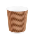 8 oz Kraft Ripple Double Wall Karton Bardak 25 Adet