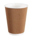 14 oz Kraft Ripple Double Wall Karton Bardak 28 Adet