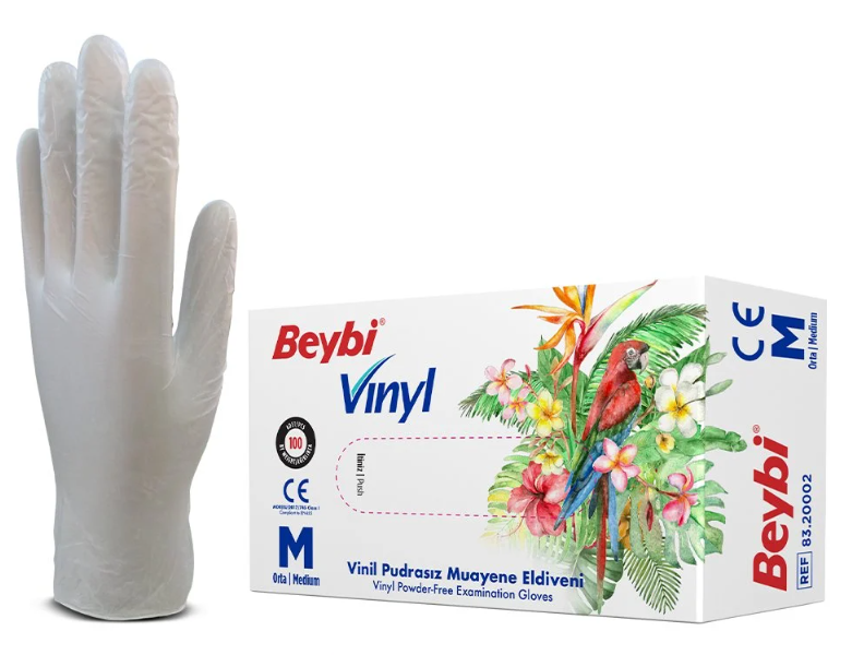 Vinil Pudrasız Muayene Eldiveni Medıum 100 * 20 Paket