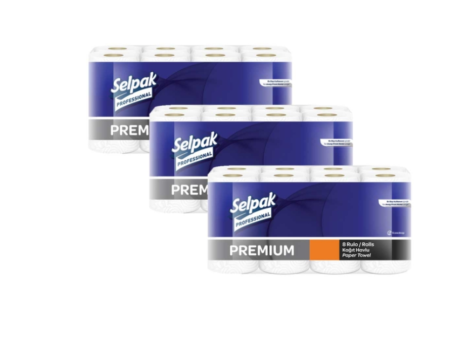 Selpak Professıonal Premıum Havlu 3 Katlı 8 * 3 Paket (24'lü)