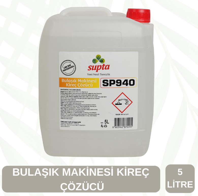 Supta Endüstriyel Bulaşık Makine Kireç Çözücü 5000 Ml