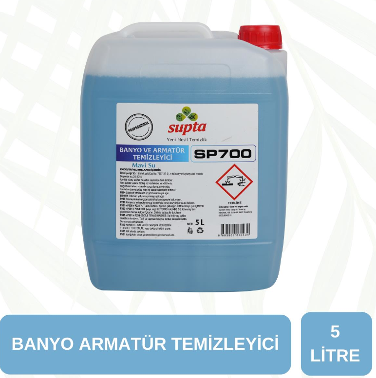 Supta Mavi Su Banyo ve Armatür Temizleyici 5000 Ml