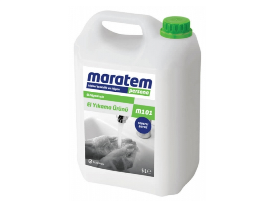 Maratem M101 Sıvı El Sabunu Sedefli Beyaz 5 Lt