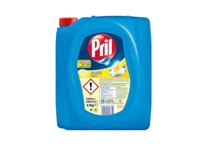 Pril Sıvı Bulaşık Deterjanı Limon Kokulu 4 Kg