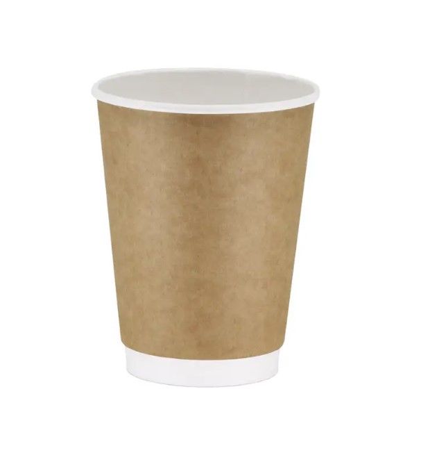 12 Oz Double Wall Karton Bardak Kraft 20'li